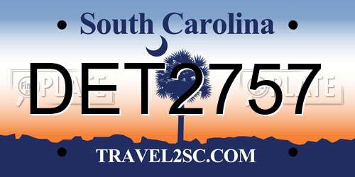 DET2757 South Carolina License Plate