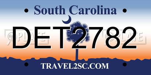 DET2782 South Carolina License Plate