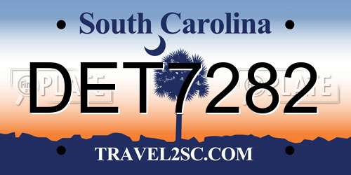 DET7282 South Carolina License Plate