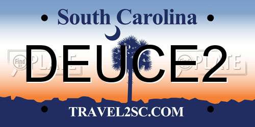 DEUCE2 South Carolina License Plate