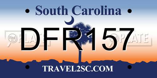 DFR157 South Carolina License Plate