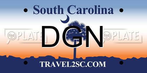 DGN South Carolina License Plate