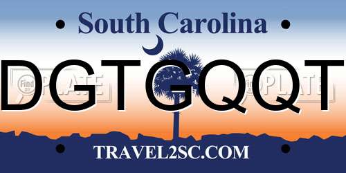 DGTGQQT South Carolina License Plate