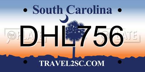DHL756 South Carolina License Plate