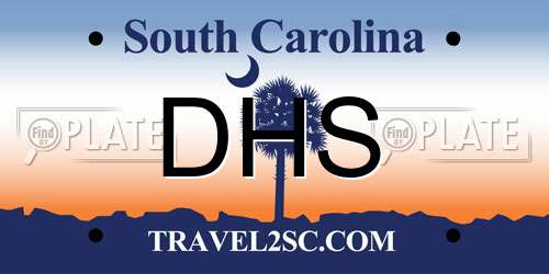 DHS South Carolina License Plate