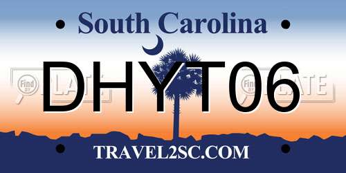 DHYT06 South Carolina License Plate