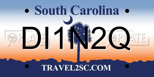 DI1N2Q South Carolina License Plate
