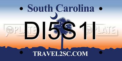 DI5S1I South Carolina License Plate