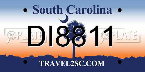 DI8811 South Carolina License Plate