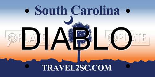 DIABLO South Carolina License Plate