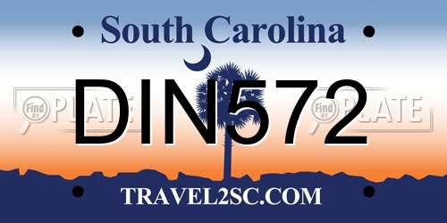 DIN572 South Carolina License Plate
