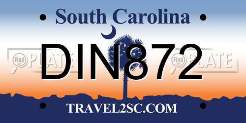DIN872 South Carolina License Plate