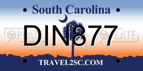 DIN877 South Carolina License Plate