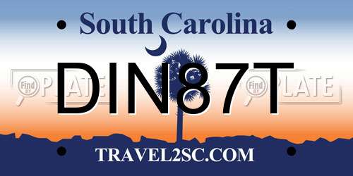 DIN87T South Carolina License Plate
