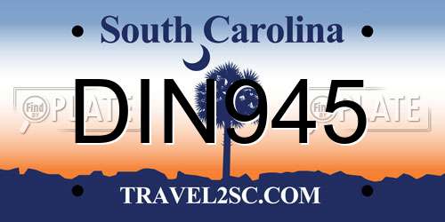 DIN945 South Carolina License Plate