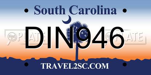 DIN946 South Carolina License Plate