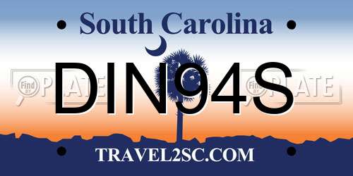 DIN94S South Carolina License Plate