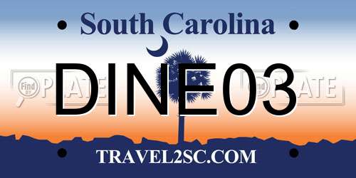 DINE03 South Carolina License Plate