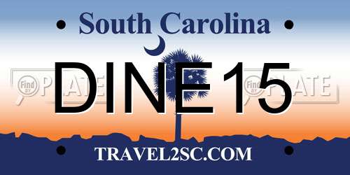 DINE15 South Carolina License Plate