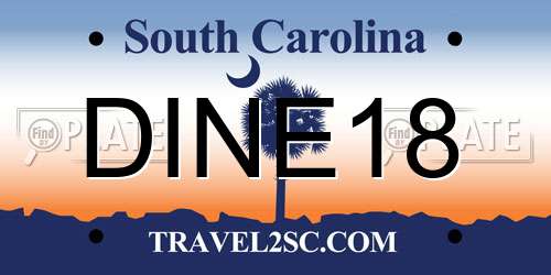 DINE18 South Carolina License Plate