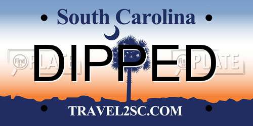 DIPPED South Carolina License Plate