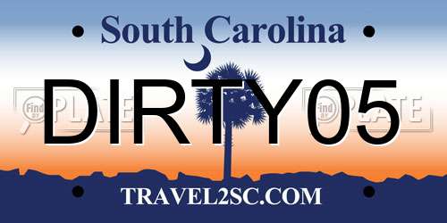 DIRTY05 South Carolina License Plate