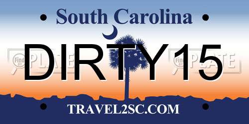 DIRTY15 South Carolina License Plate