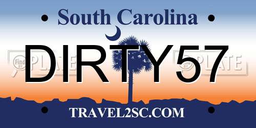 DIRTY57 South Carolina License Plate