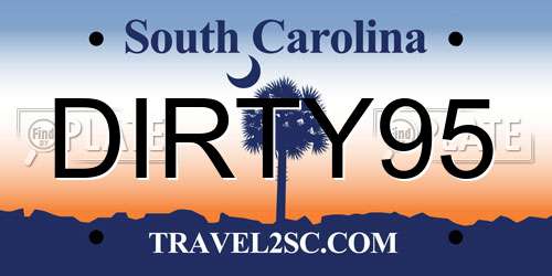 DIRTY95 South Carolina License Plate