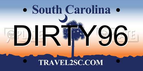 DIRTY96 South Carolina License Plate