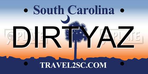 DIRTYAZ South Carolina License Plate