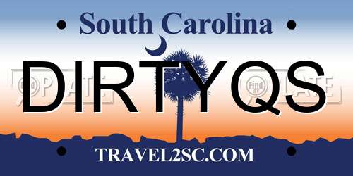 DIRTYQS South Carolina License Plate