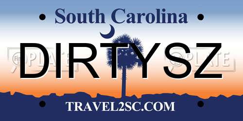DIRTYSZ South Carolina License Plate