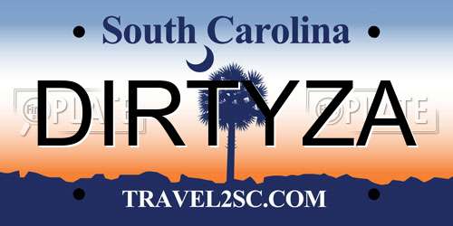 DIRTYZA South Carolina License Plate