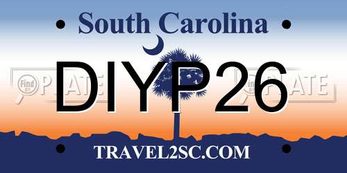 DIYP26 South Carolina License Plate