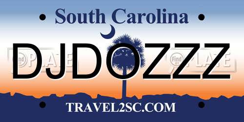 DJDOZZZ South Carolina License Plate