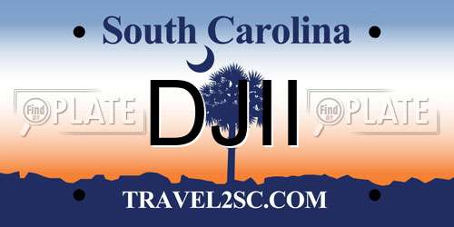 DJII South Carolina License Plate