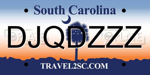 DJQDZZZ South Carolina License Plate