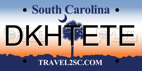 DKHTETE South Carolina License Plate
