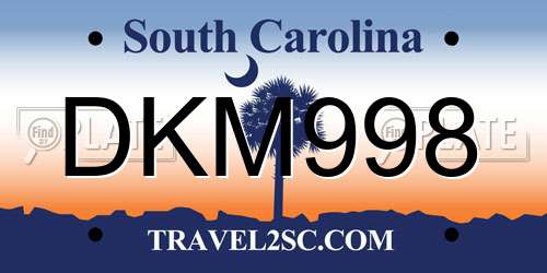 DKM998 South Carolina License Plate