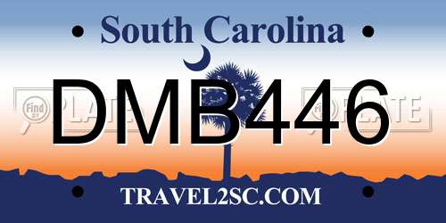 DMB446 South Carolina License Plate