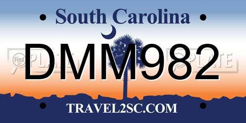 DMM982 South Carolina License Plate