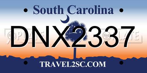 DNX2337 South Carolina License Plate