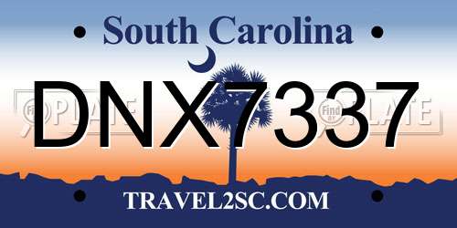 DNX7337 South Carolina License Plate