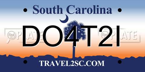 DO4T2I South Carolina License Plate