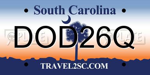 DOD26Q South Carolina License Plate