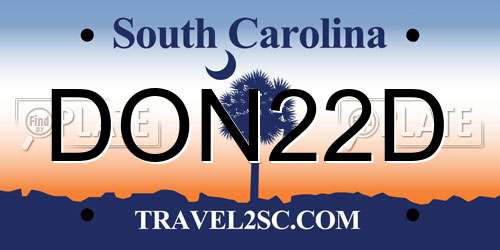 DON22D South Carolina License Plate