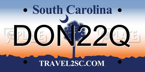 DON22Q South Carolina License Plate