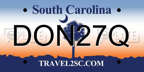DON27Q South Carolina License Plate