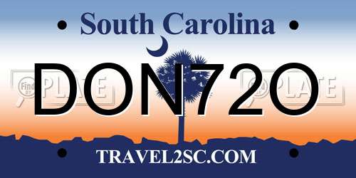 DON72O South Carolina License Plate